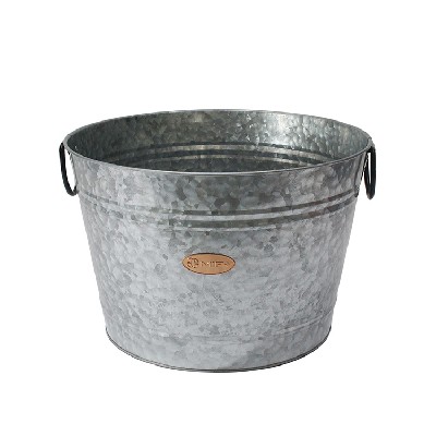 Galvanized Iron Steel Round Holds Soda Party Beer Beverage Wine Champagne Tub