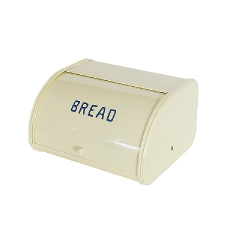 Metal Home Vintage Countertop Bread Storage Bin Rolltop Bread Boxes for Kitchen Food Storage