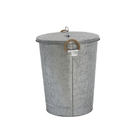 Outdoor Use Galvanized Steel Garbage Trash Bin