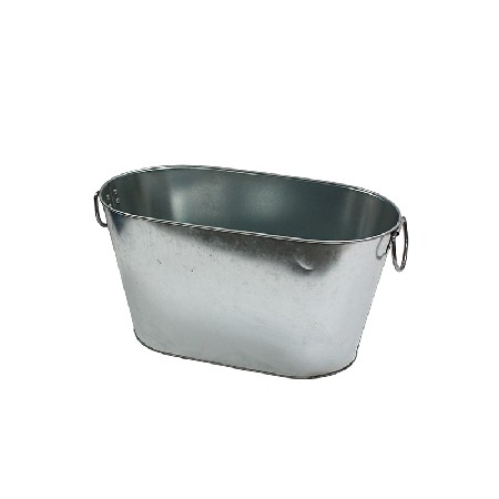 Metal oval large galvanized tub