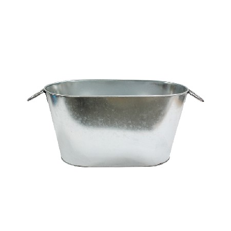 Metal oval large galvanized tub