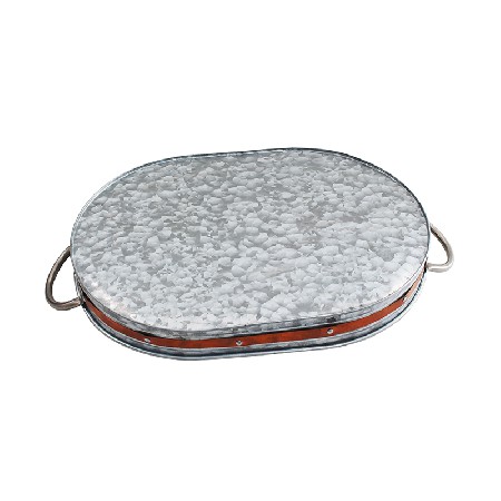 Galvanized Metal Oval Tray