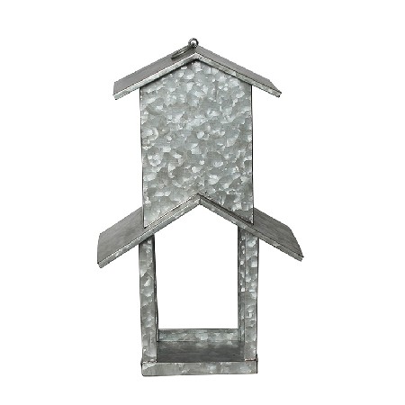 Galvanized Metal Double-layer Bird Feeder