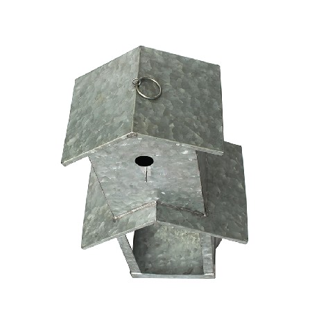 Galvanized Metal Double-layer Bird Feeder