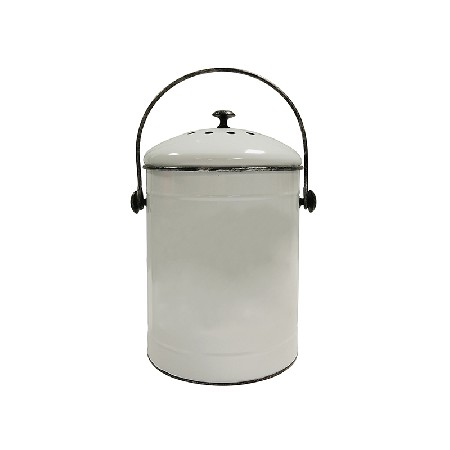 Galvanized Metal Indoor Countertop Kitchen Recycling Bin Pail