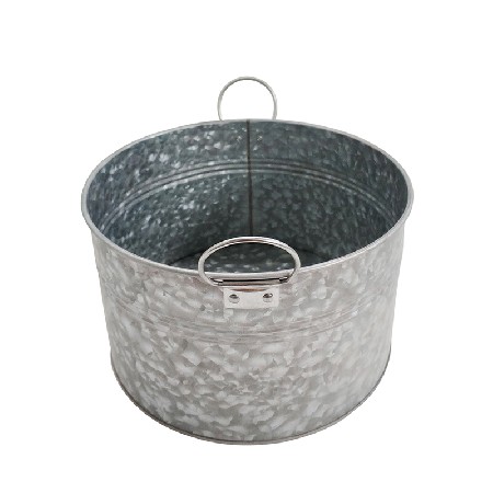 Factory Hot Sale Custom Logo Printed Sliver Galvanized Steel Party tub bucket