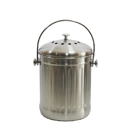 1.3 Gallon 5L High Grade Stainless Steel Kitchen Food Waste Compost Bin