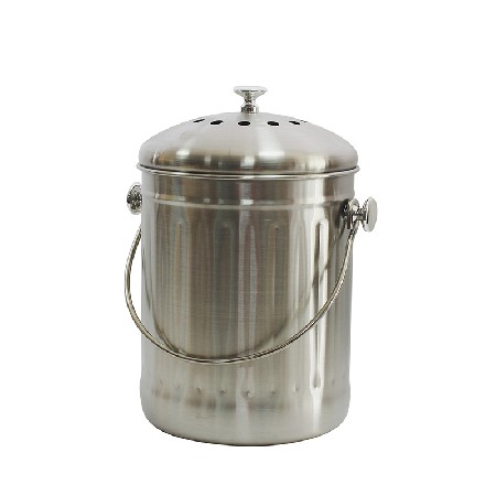 1.3 Gallon 5L High Grade Stainless Steel Kitchen Food Waste Compost Bin