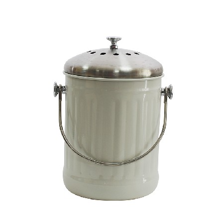 1.3 Gallon Stainless-Steel Indoor Compost Bucket for Kitchens