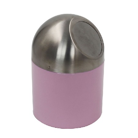 Mini Countertop Metal Steel Swing Lid Trash Can